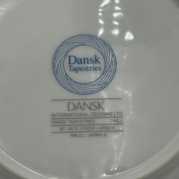 Vintage Salad Plates in Twill Blue by Dansk Set of 4, 9 inch - Picture 4 of 10